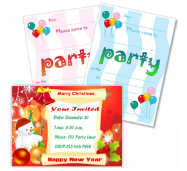 Party Invitation Cards Printing
